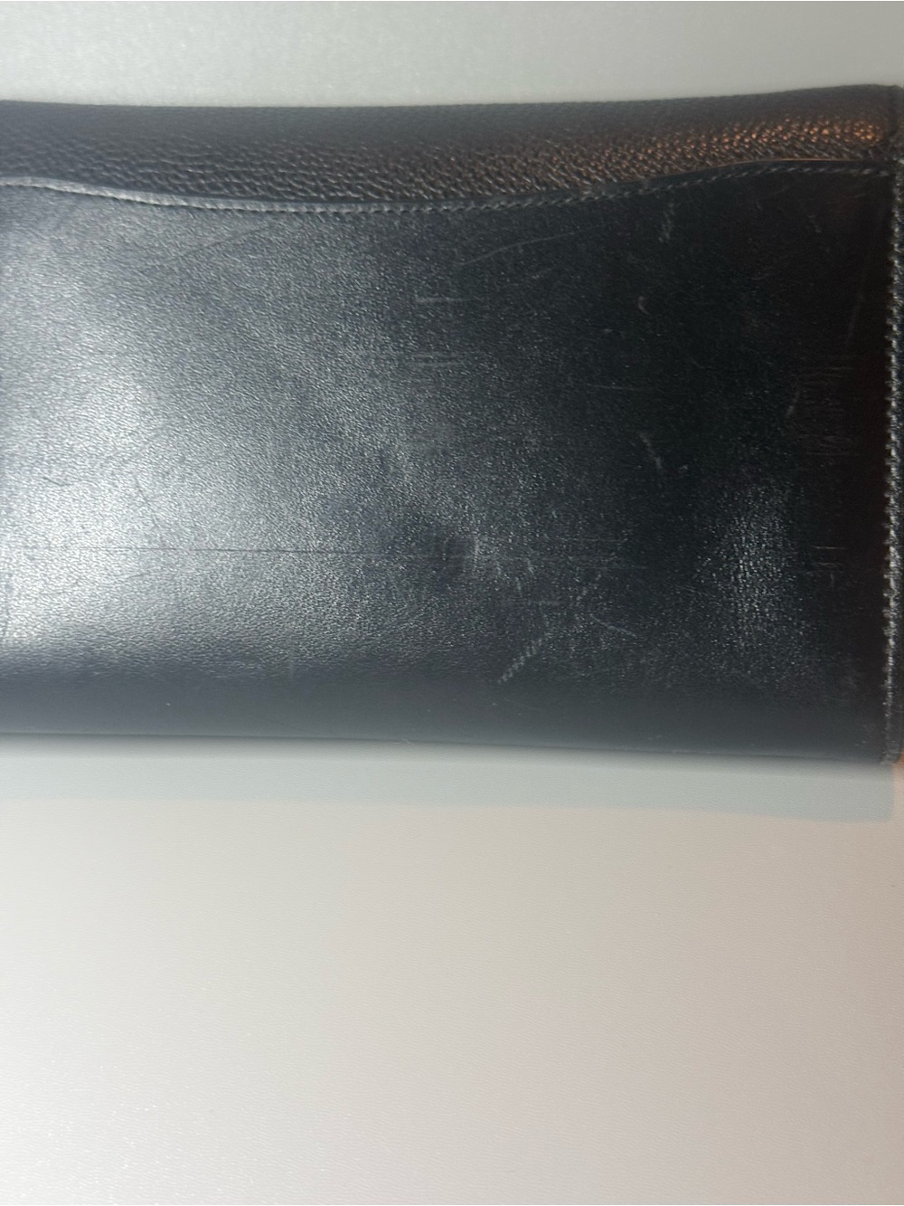 Coach Black Leather & Suede C Clasp Wallet - Picture 6 of 11